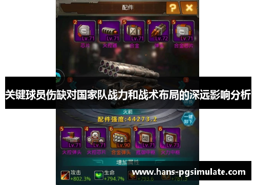 关键球员伤缺对国家队战力和战术布局的深远影响分析